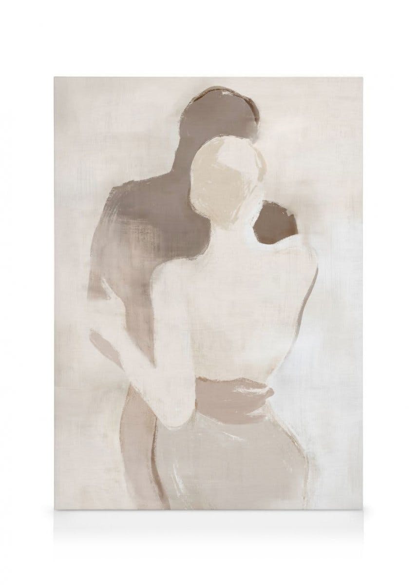 Canvas Prints Soft Couple Canvas print (30x40 cm - Black Frame)