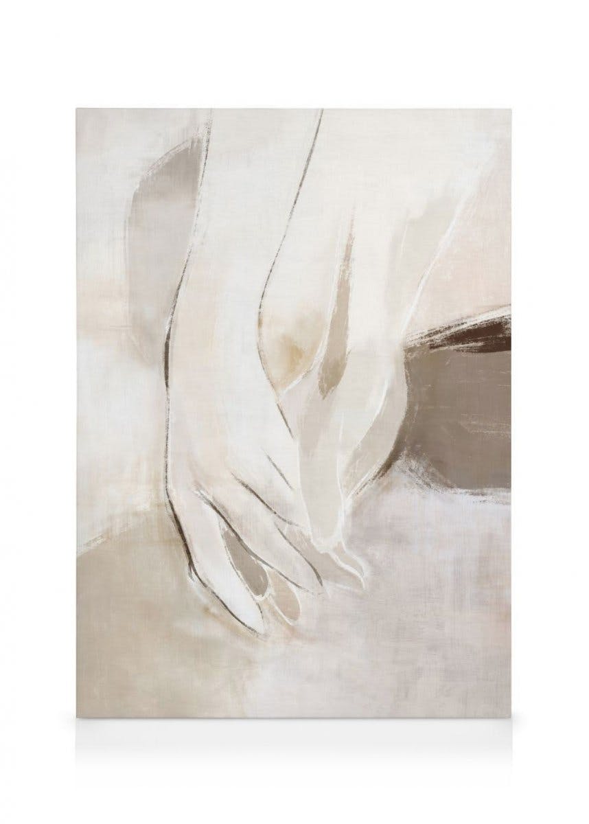 Canvas Schilderijen Soft Hands Canvas (50x70 cm - Fotolijst Zwart)