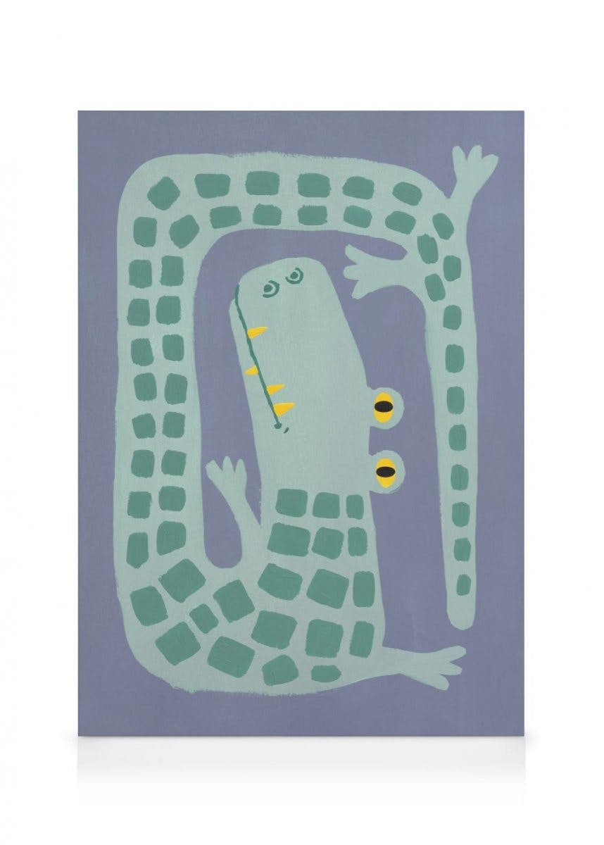 Canvas Prints Crooked Crocodile Canvas print (50x70 cm)