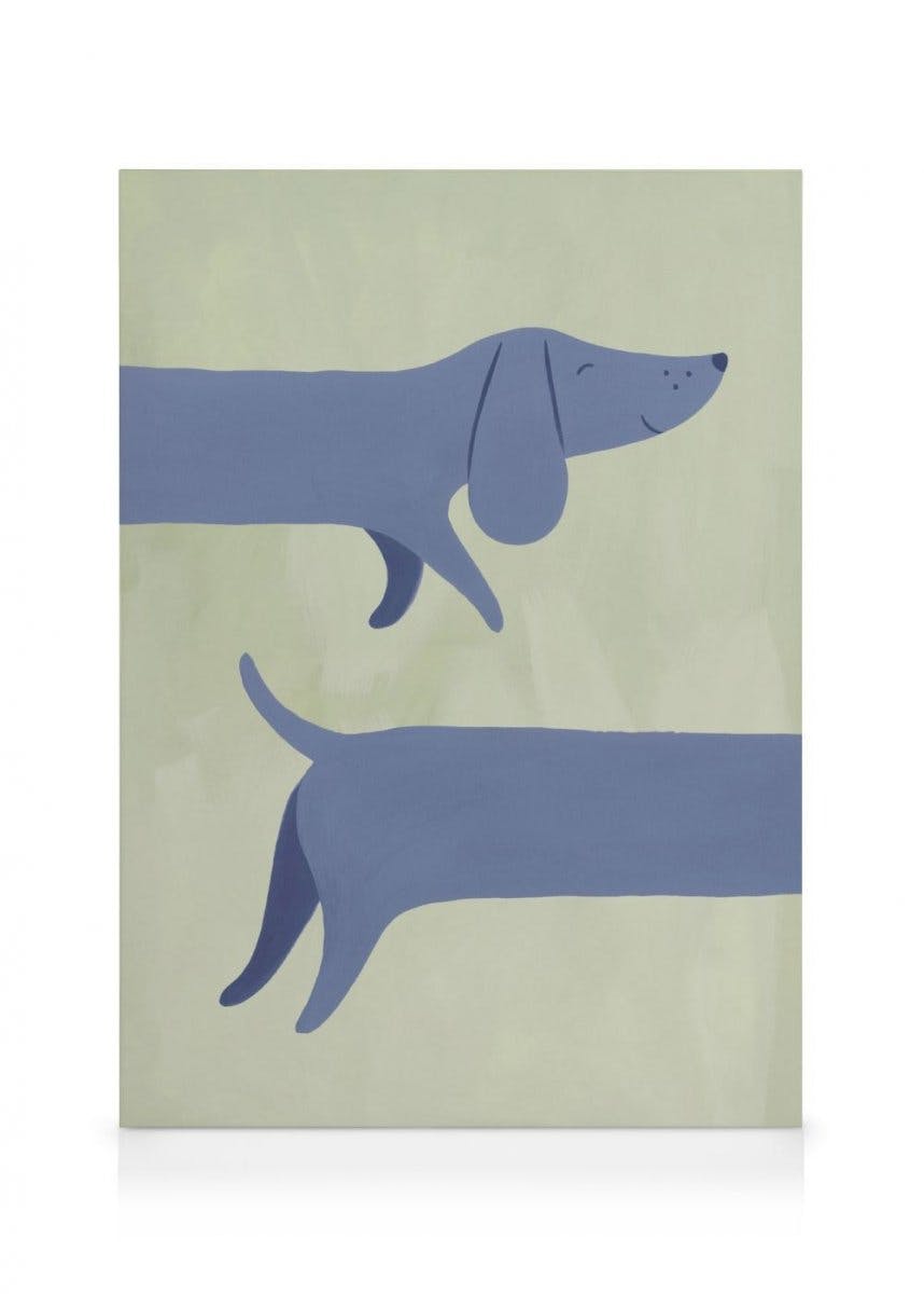 Telas decorativas Double Dachshund Tela (30x40 cm)