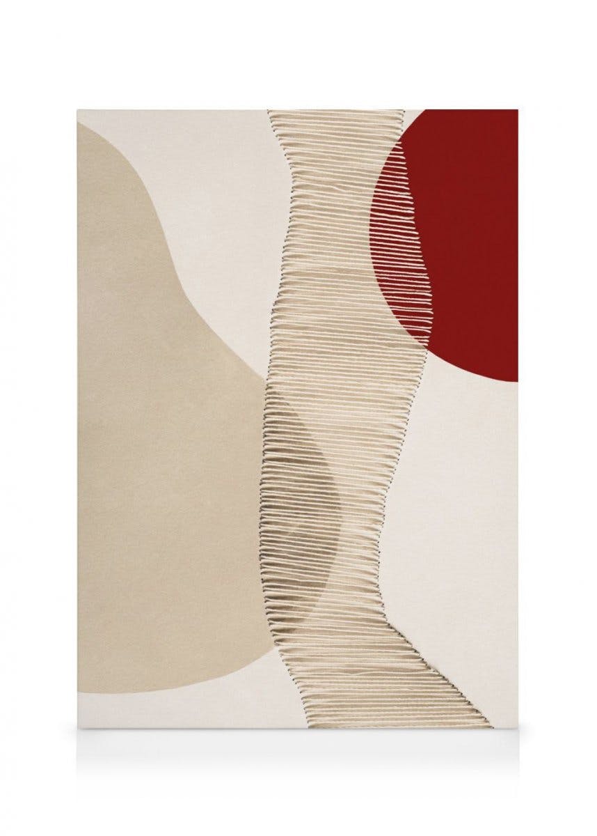 Canvas Prints Red and Beige Canvas print (30x40 cm - Black Frame)