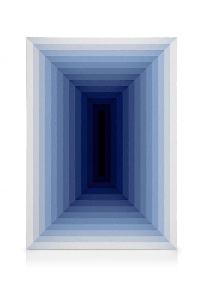Canvas Prints Blue Levels Canvas print (30x40 cm - Oak Frame)