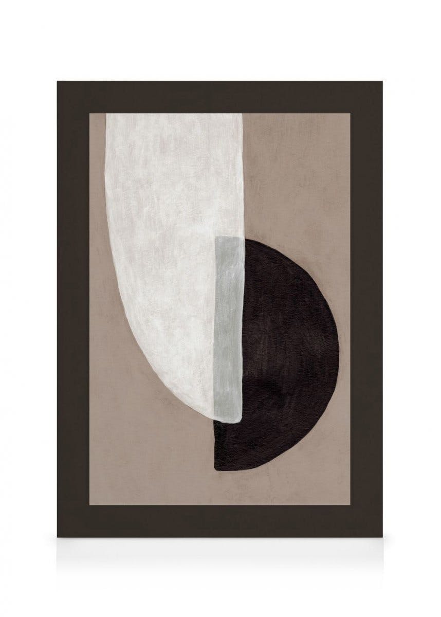 Canvas Schilderijen Dark Shapes Canvas (50x70 cm - Fotolijst Eiken)