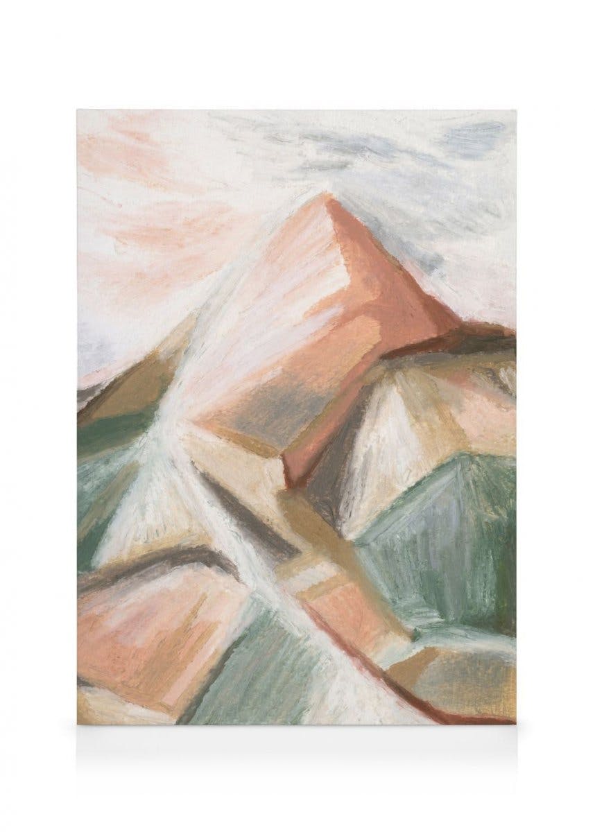 Canvas Prints Paysage Au Pastel No2 Canvas print (50x70 cm - Black Frame)