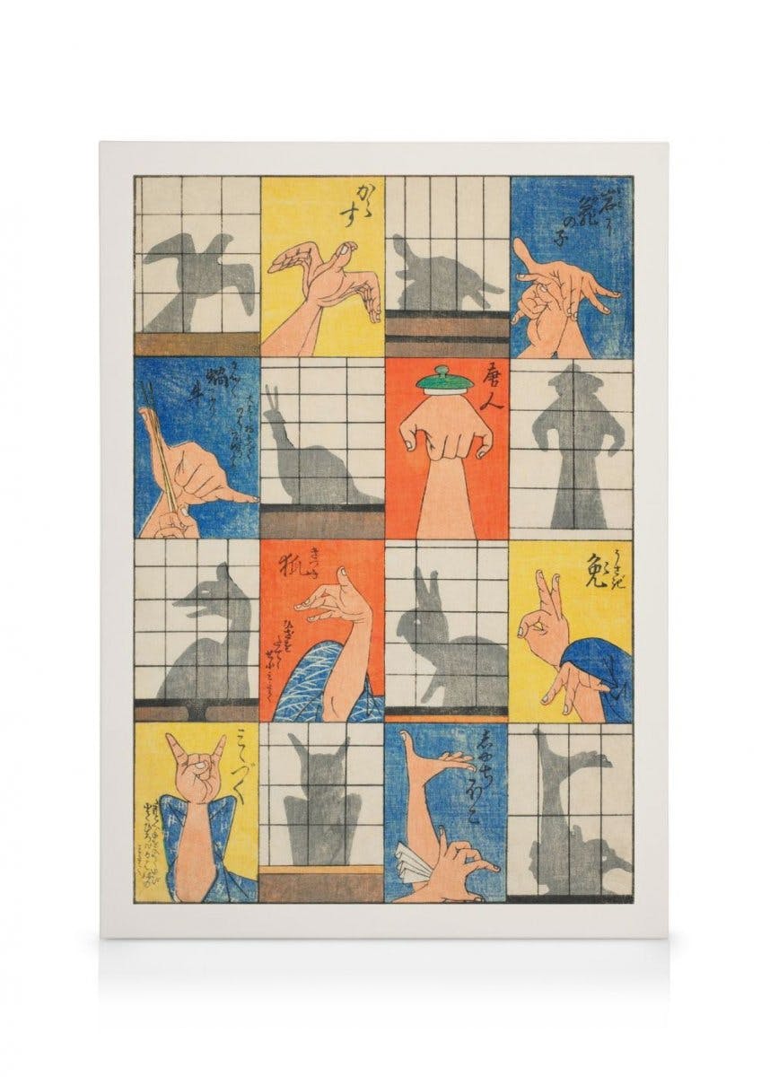 Canvas Prints Utagawa Hiroshige - Eight Shadow Figures Canvas print (50x70 cm)