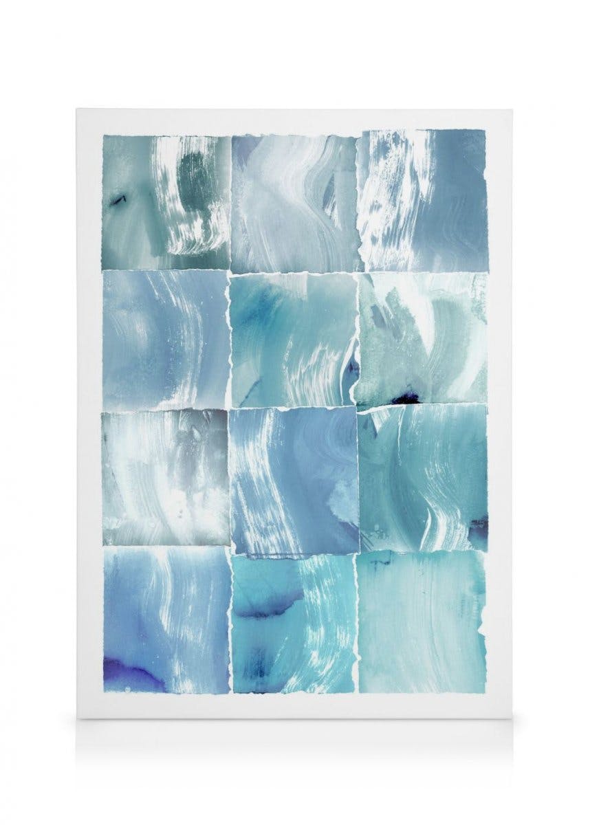 Aquarelle Chart Toile (50x70 cm - Cadre de chêne) - Peintures