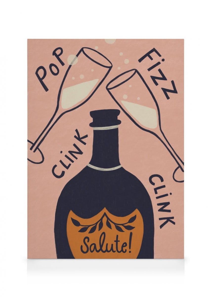 Canvas Schilderijen Pop Fizz Canvas (50x70 cm - Fotolijst Zwart)