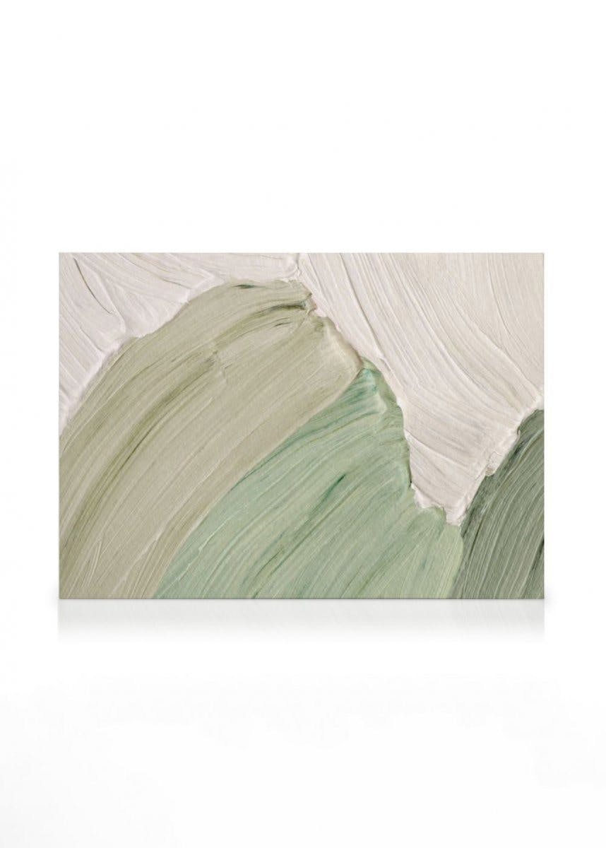 Canvas Prints Sage Abstract Canvas print (50x70 cm - Oak Frame)