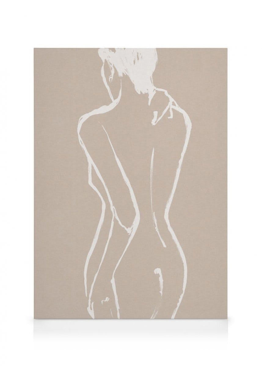 Canvas Prints Female Figure Canvas print (30x40 cm - Oak Frame)