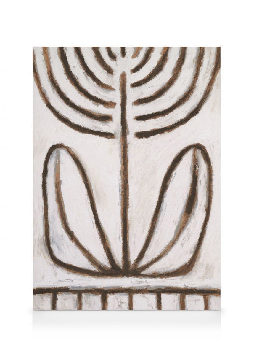 Rough Flower Stampa su Tela (50x70 cm - Cornice in rovere)- Arte