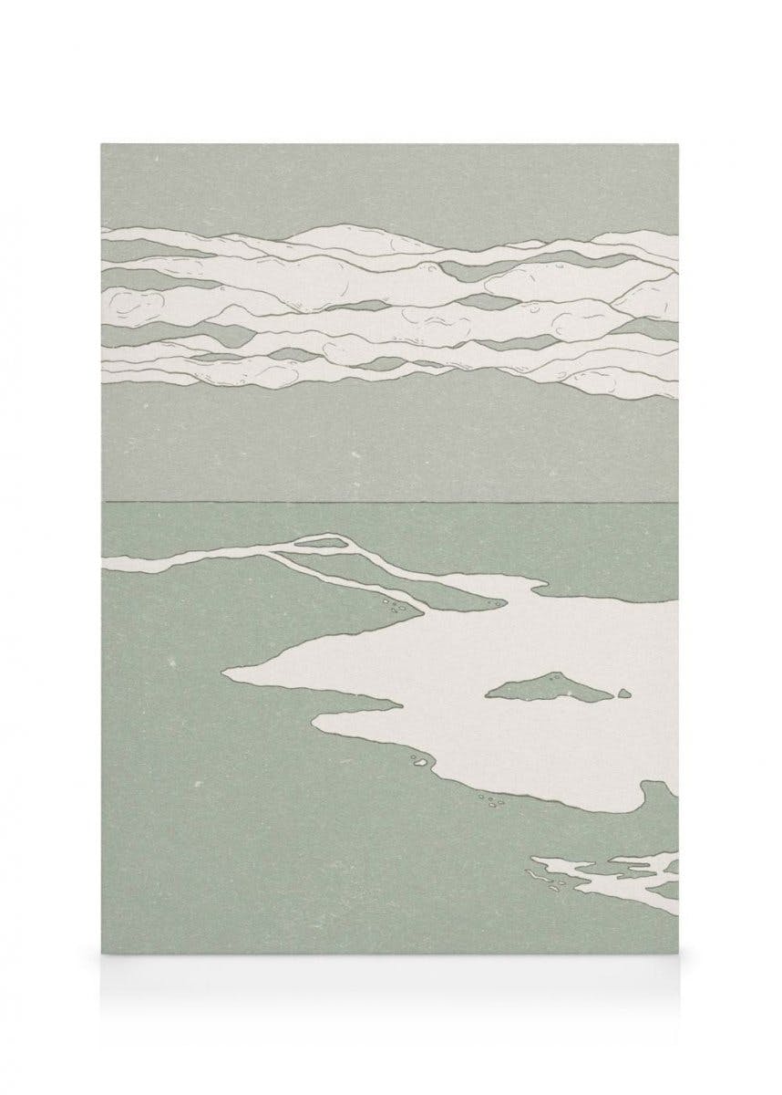 Canvas Prints Calm Sea Canvas print (50x70 cm - Oak Frame)