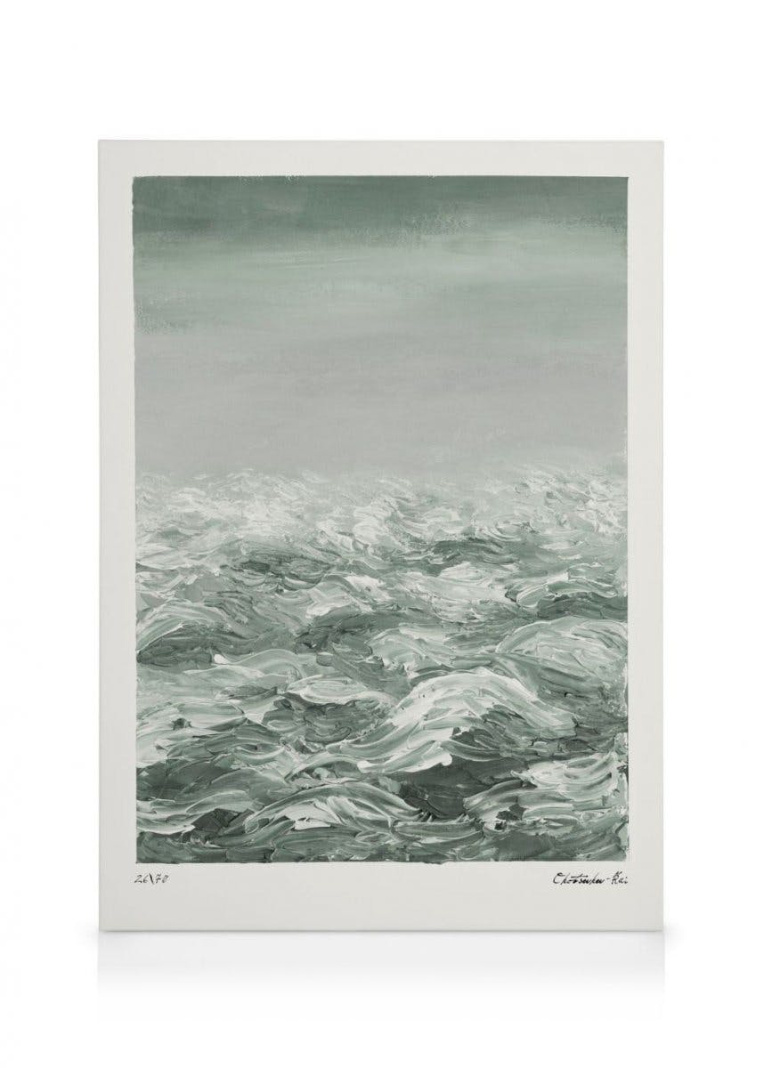 Obrazy na płótnie Waves in Green Obraz na płótnie (50x70 cm)