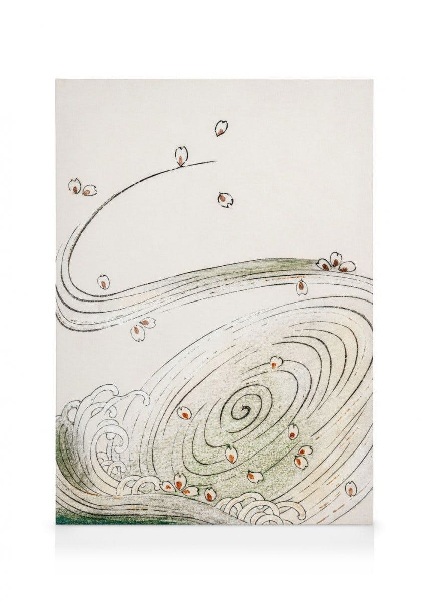 Watanabe Seitei - Wind and Flower Lerret (30x40 cm)
