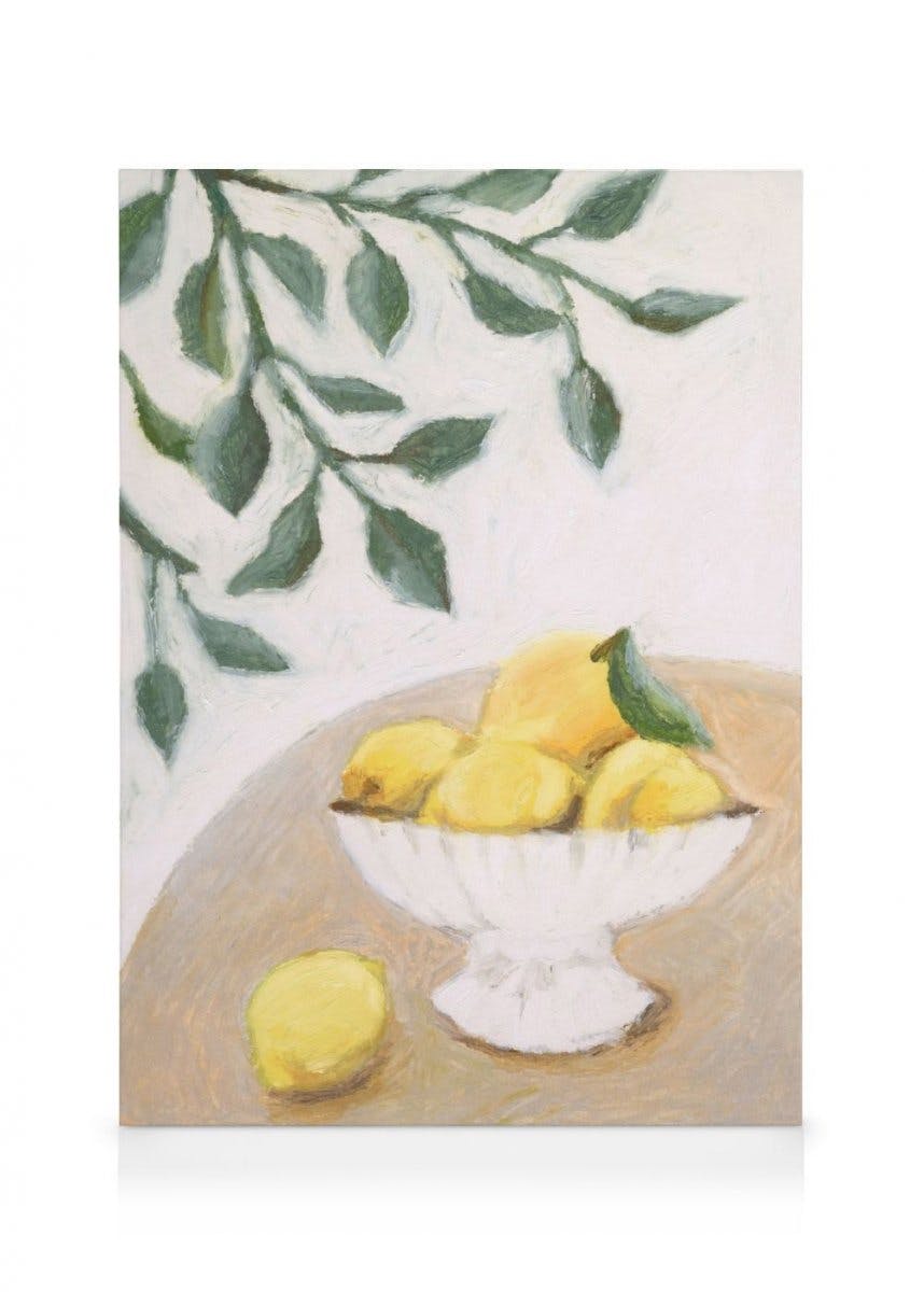 Canvas Prints Bowl of Citrus Canvas print (30x40 cm - Black Frame)