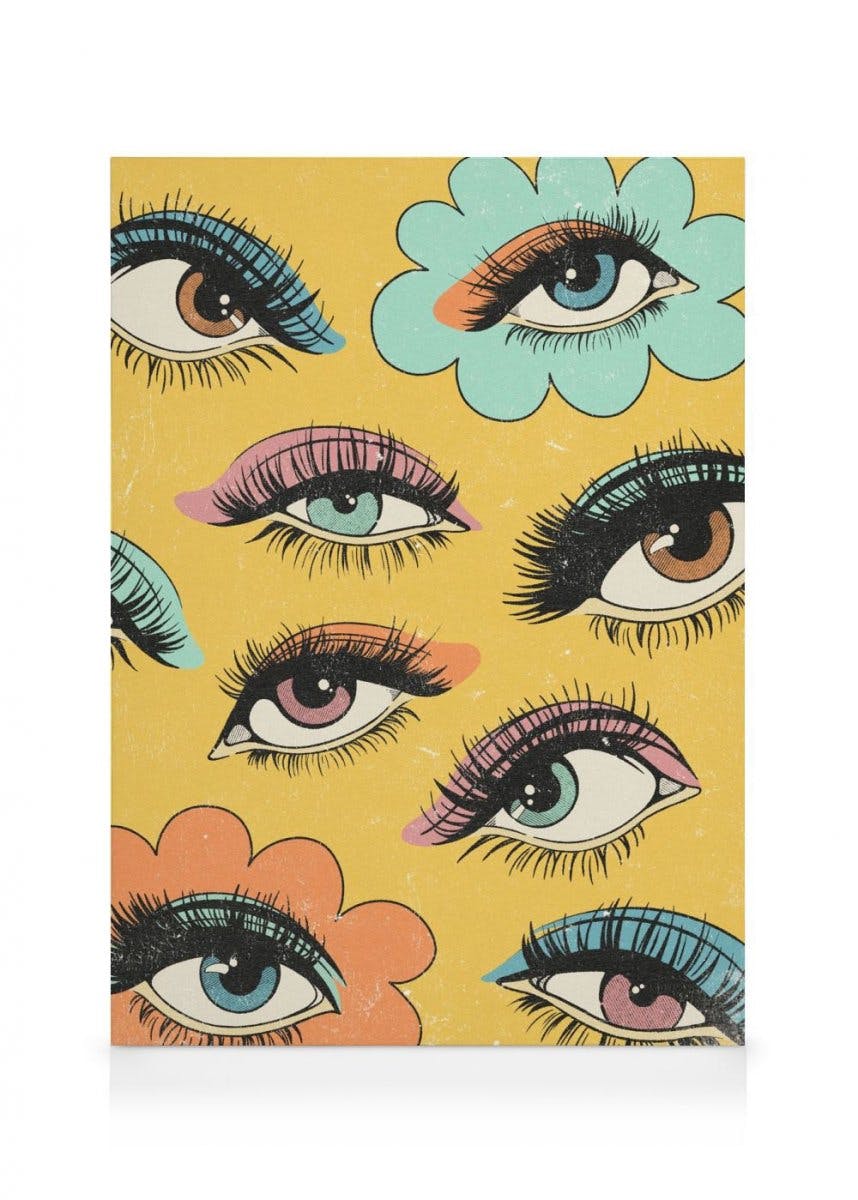 Canvas Schilderijen Eyes for You Canvas (50x70 cm - Fotolijst Eiken)