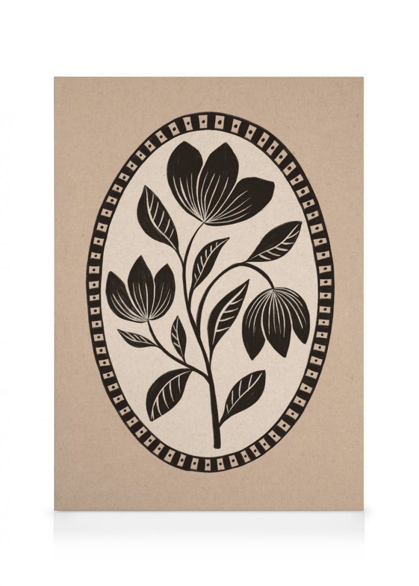 Obrazy na płótnie Gothic Flower Obraz na płótnie (30x40 cm - Ramka dębowa)