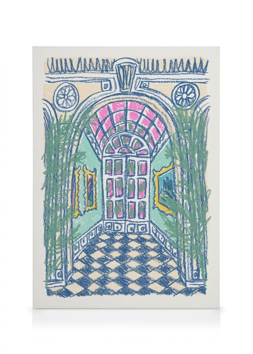 Obrazy na płótnie Grand Palace Hallway Obraz na płótnie (30x40 cm - Ramka dębowa)