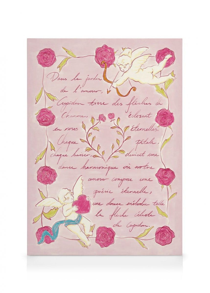 Obrazy na płótnie Cupid’s Love Letter Obraz na płótnie (50x70 cm - Czarna ramka)