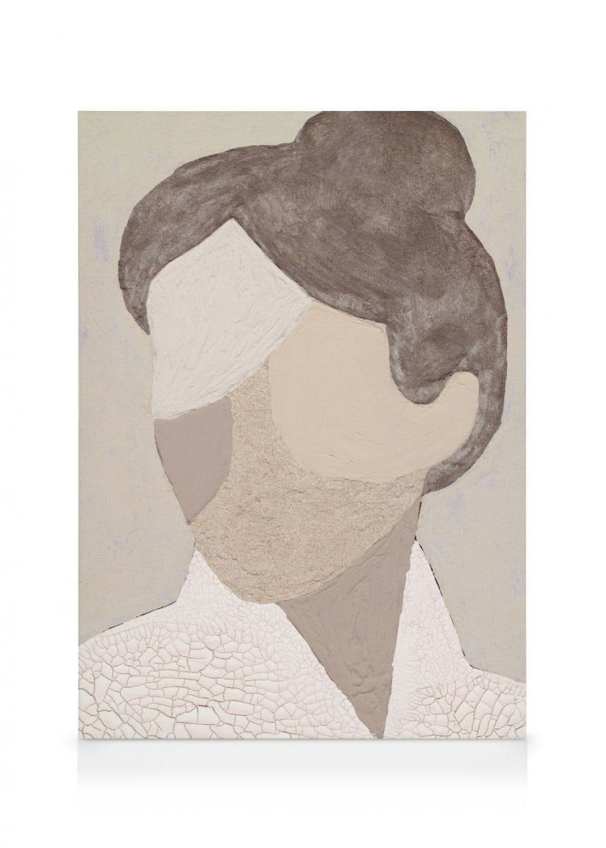 Canvas Prints Visage Texturé Canvas print (50x70 cm - Black Frame)
