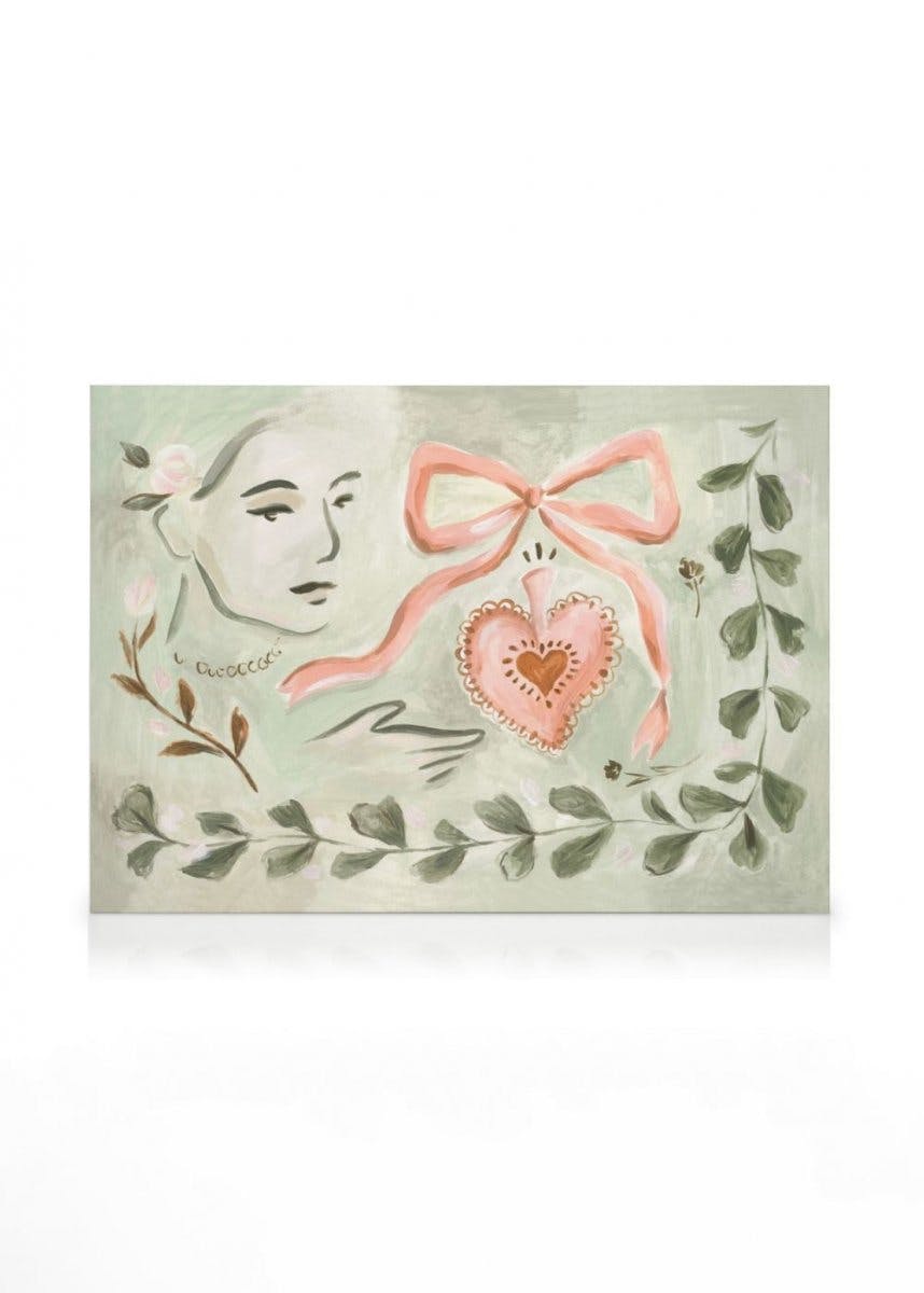 Canvas Prints Romantic Charm Canvas print (30x40 cm - Oak Frame)
