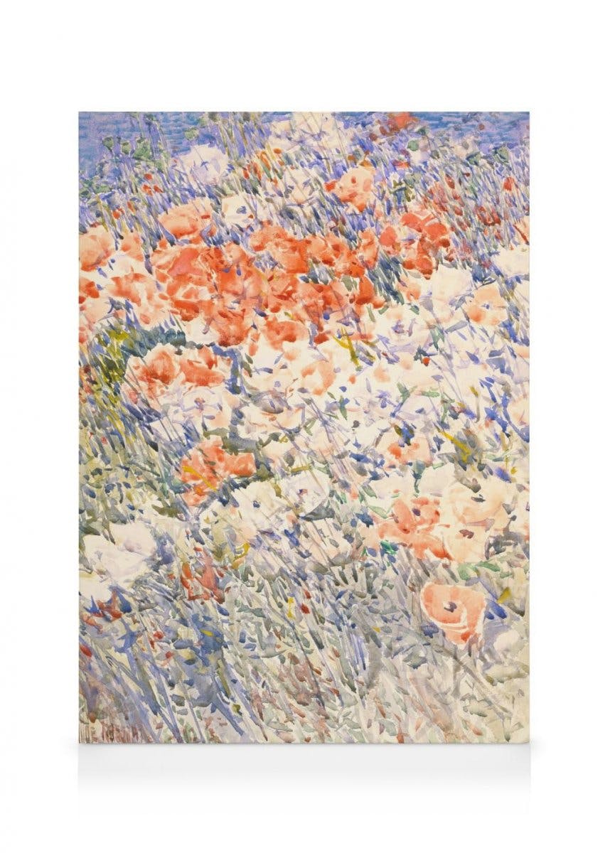 Canvas Prints Frederick Childe Hassam - The Island Garden Canvas print (50x70 cm - Oak Frame)