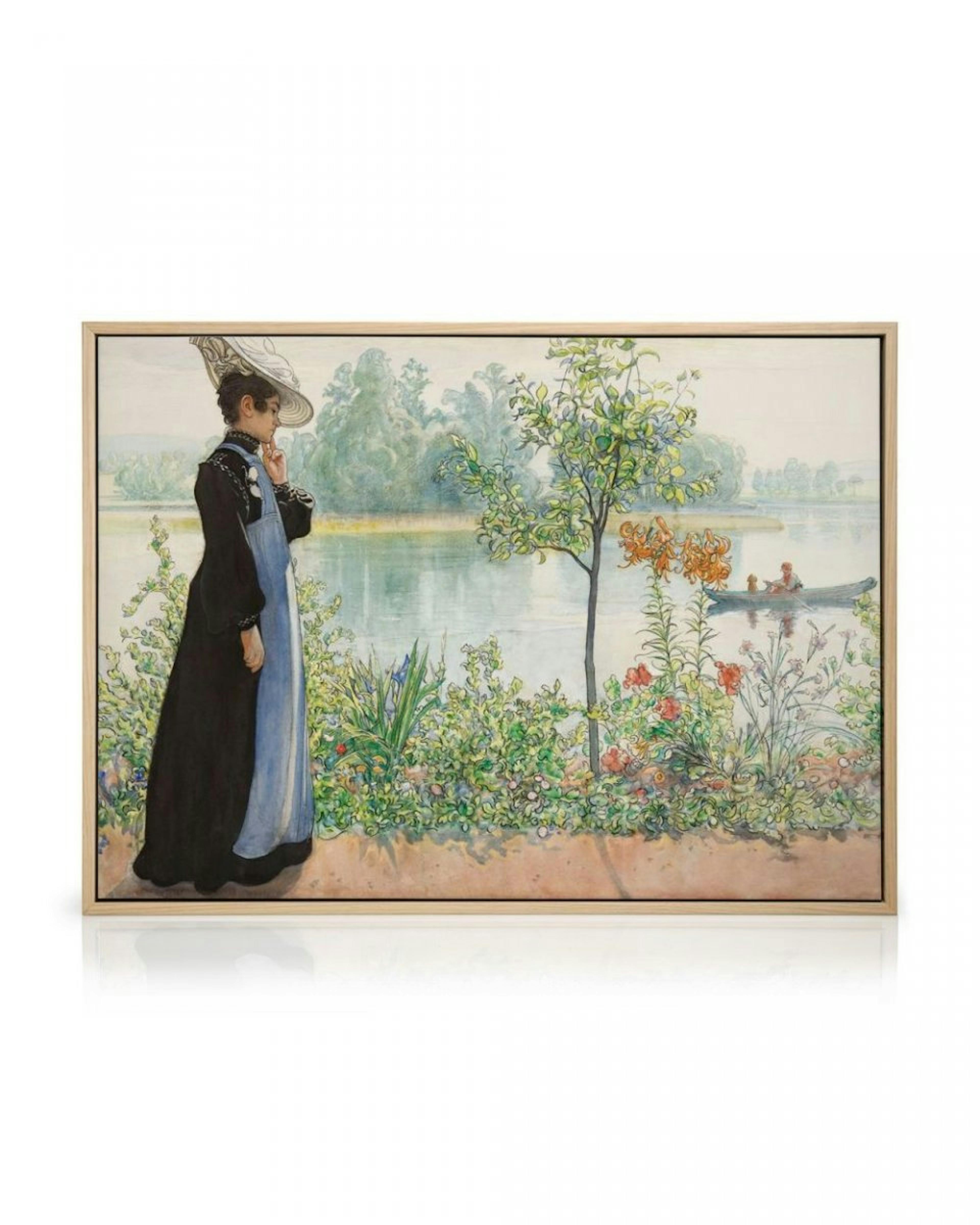Carl Larsson - Karin by the Shore Canvas