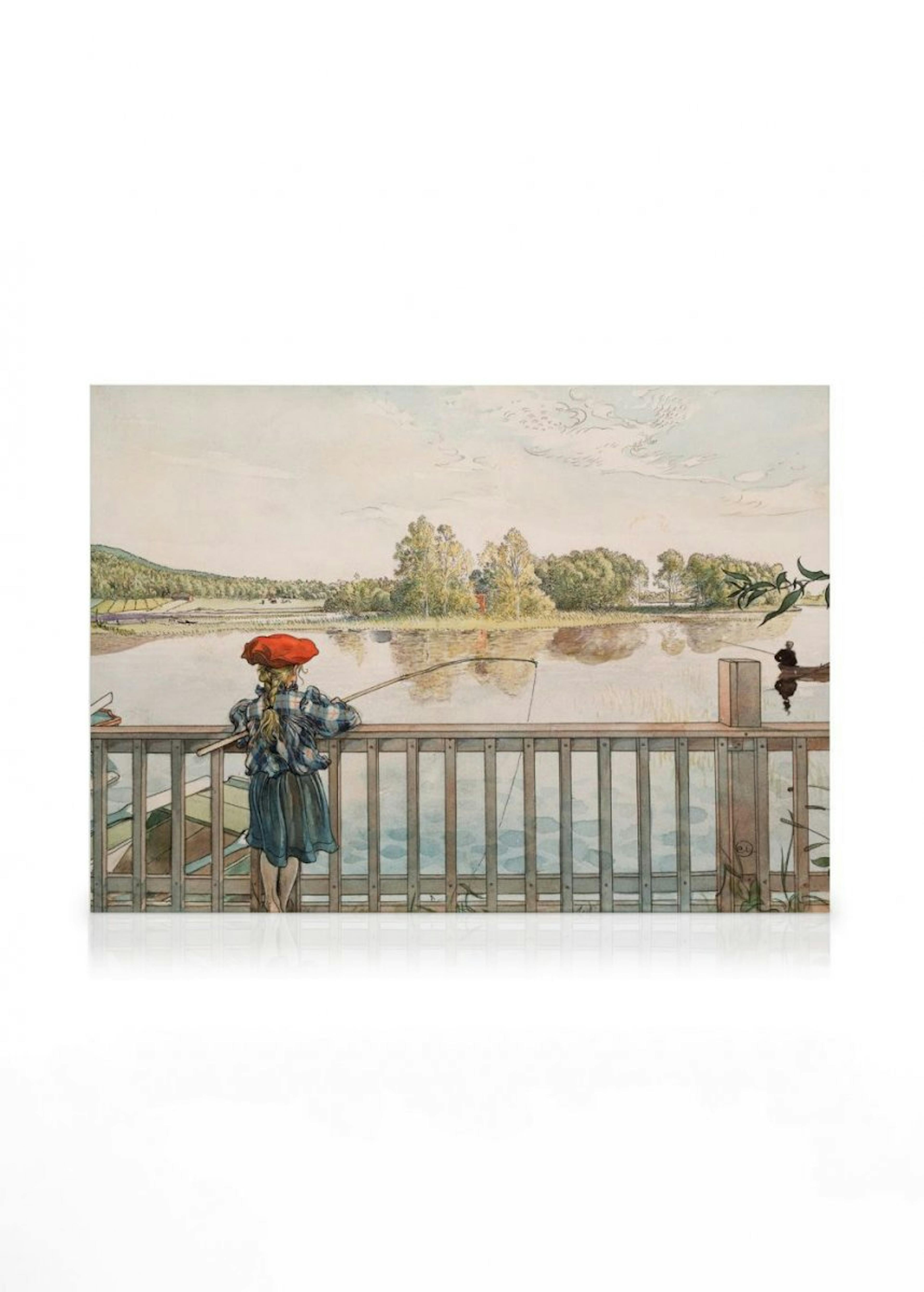 Carl Larsson - Lisbeth Fishing Canvas