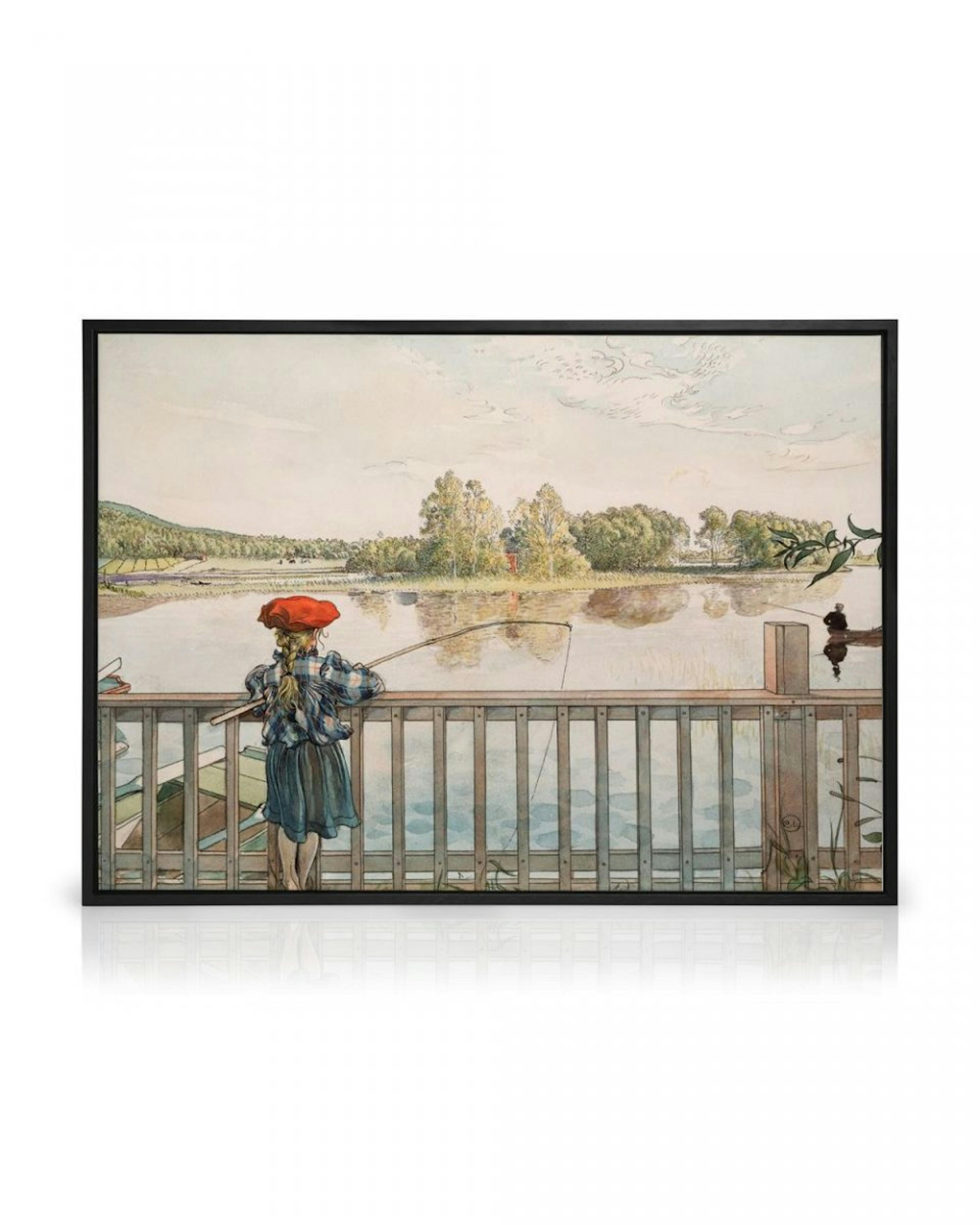 Carl Larsson - Lisbeth Fishing Canvas