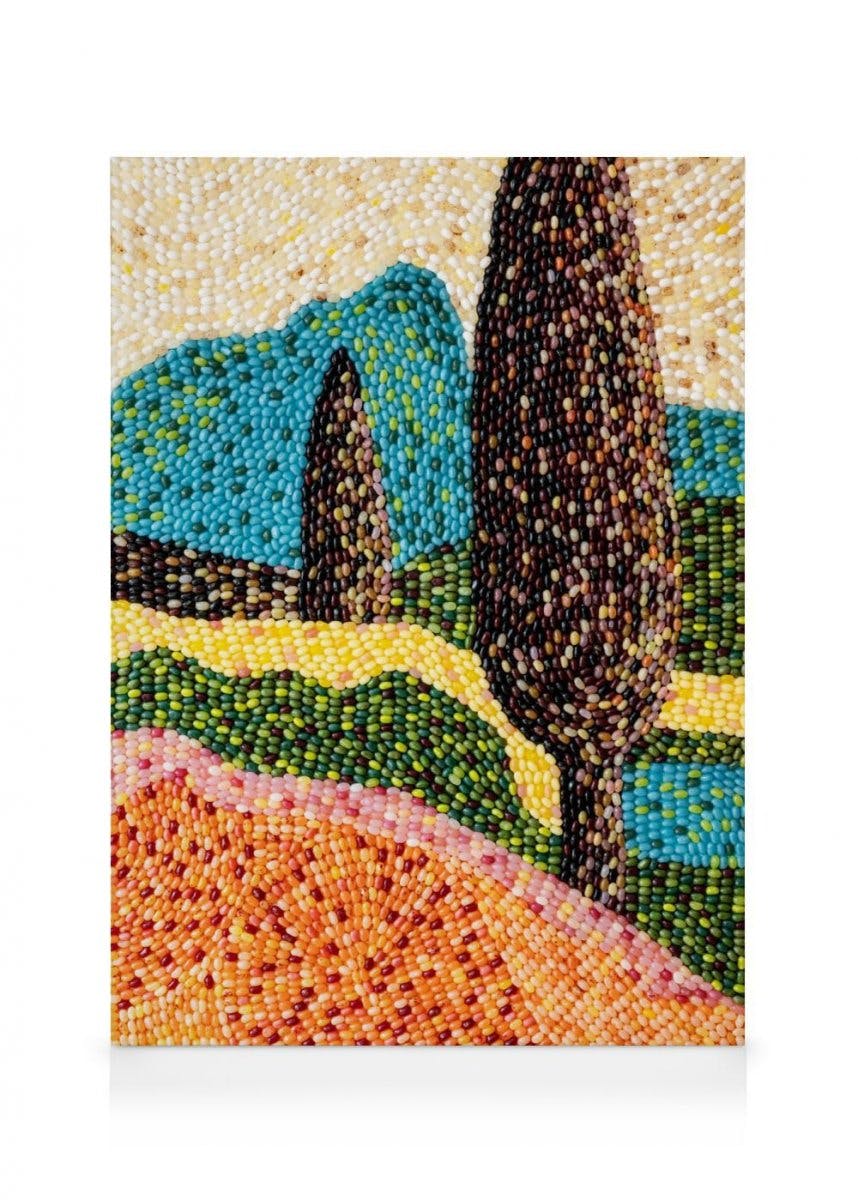 Canvas Prints Candy Garden - Sweet Tuscany Canvas print (30x40 cm - Black Frame)