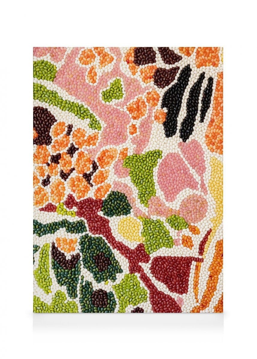 Canvas Schilderijen Candy Garden - Abstract Sweetness Canvas (50x70 cm - Fotolijst Eiken)