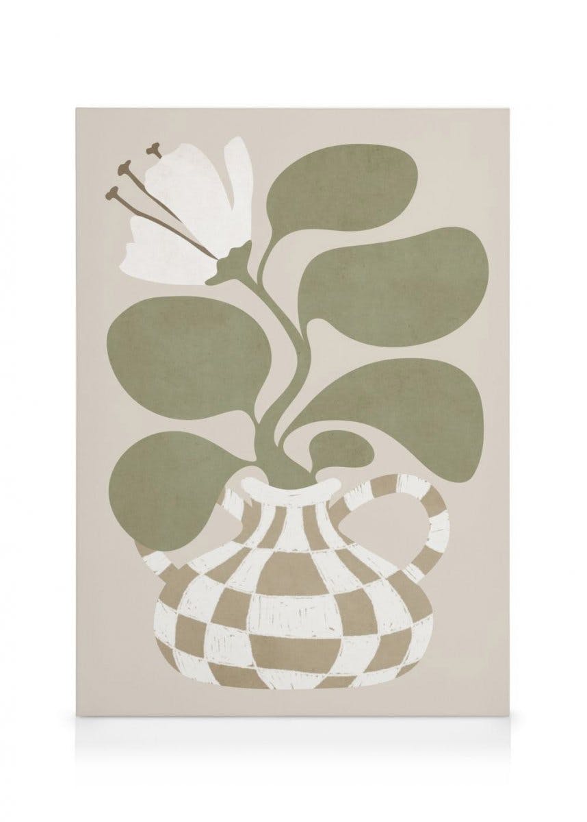 Bold Flower Stampa su Tela (50x70 cm - Cornice in nero)- Illustrazioni