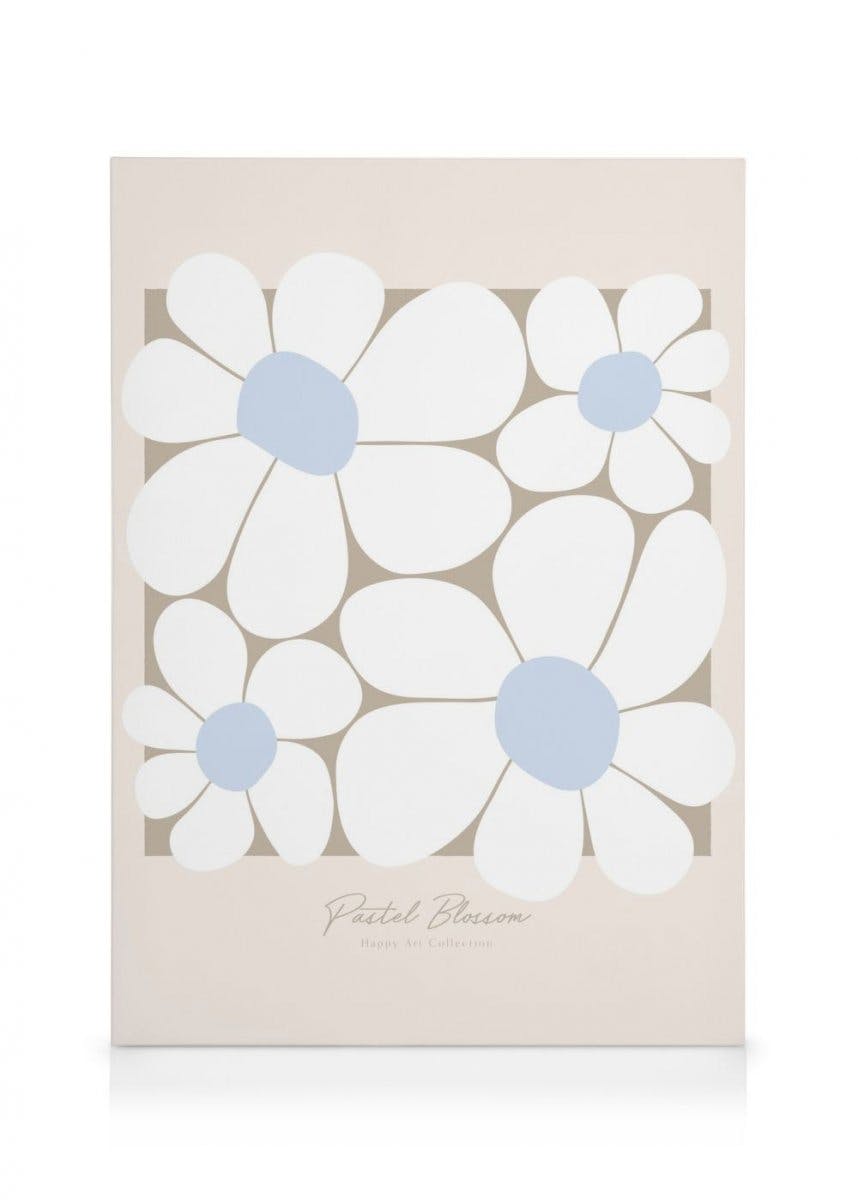 Canvas Schilderijen Pastel Blossom Canvas (30x40 cm - Fotolijst Eiken)