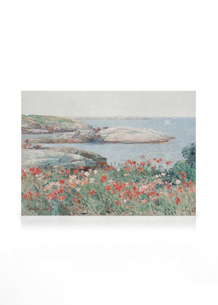 Obrazy na płótnie Frederick Childe Hassam - Poppies on the Isles of Shoals Obraz na płótnie (30x40 cm - Czarna ramka)