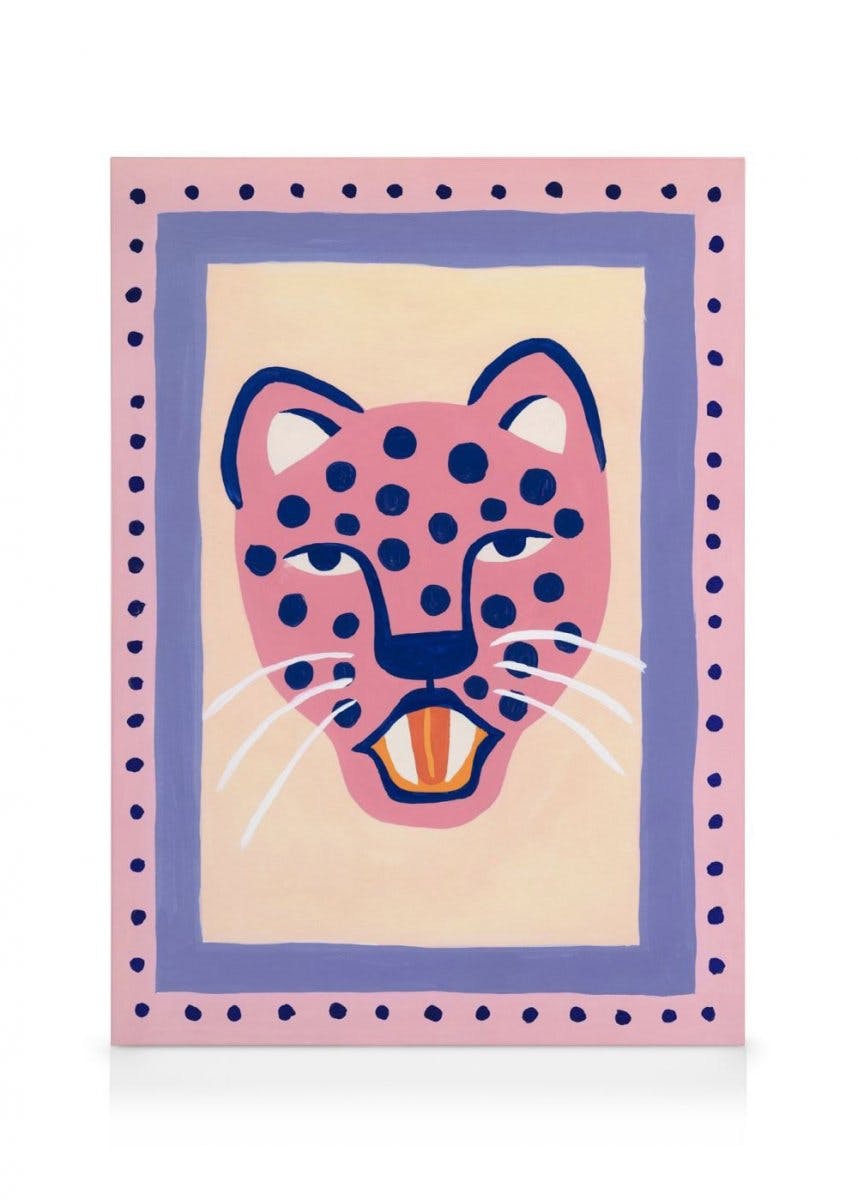 Canvas Prints Pink Cheetah Canvas (30x40 cm)