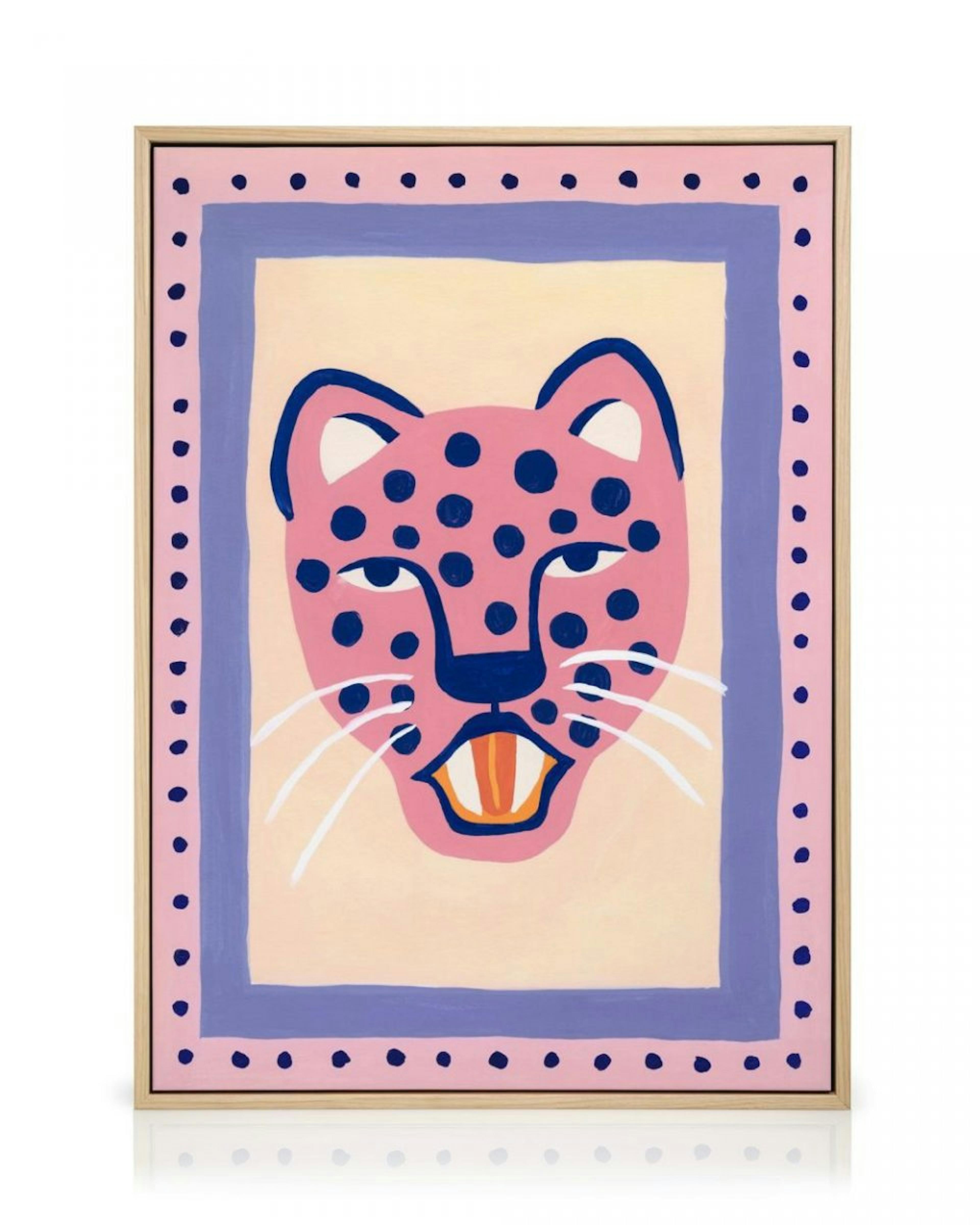 Pink Cheetah Leinwandbild