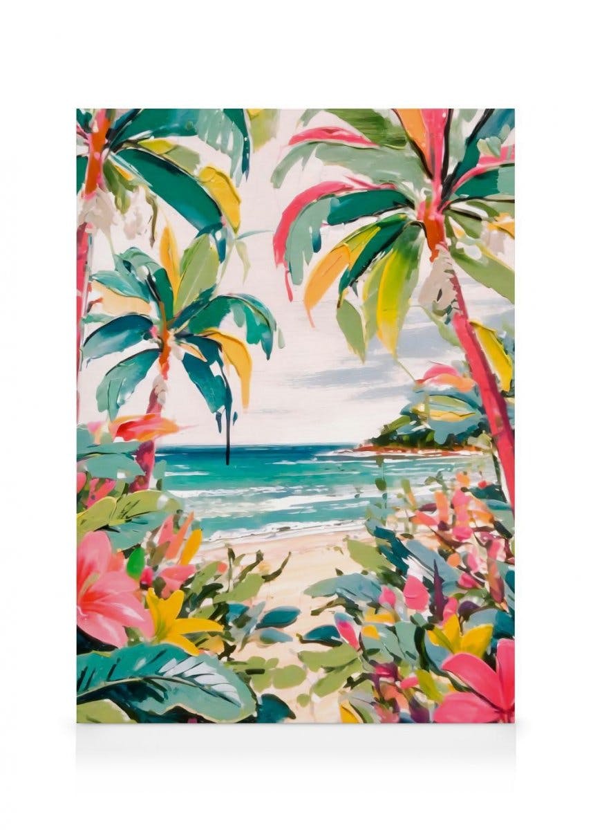 Tropical View Stampa su Tela (30x40 cm)- Arte