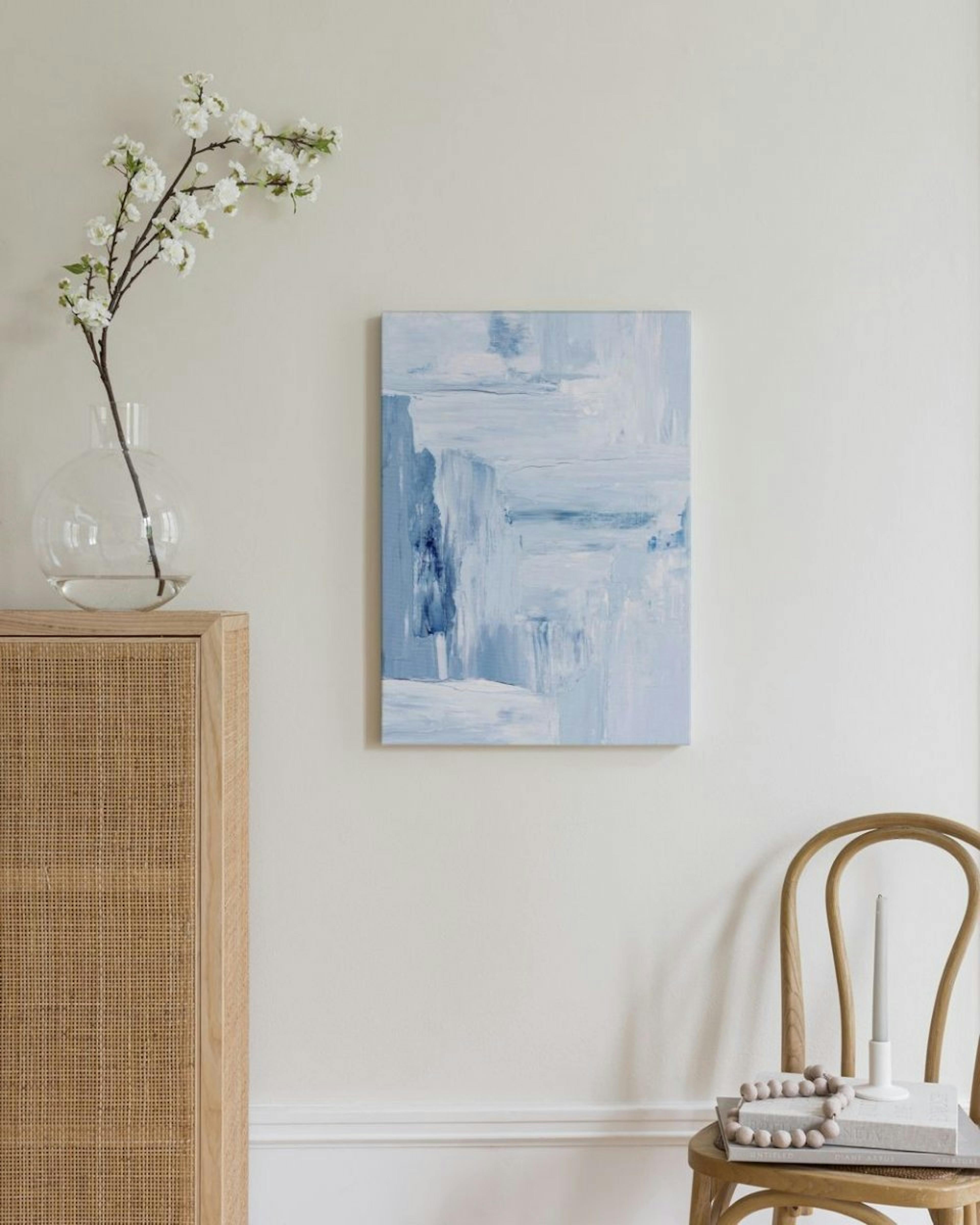Blue Abstract Painting Canvas