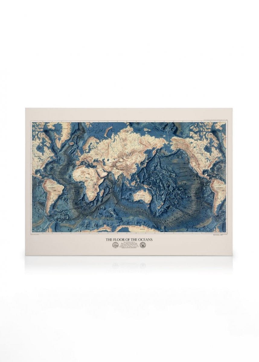The Floor of the Oceans Stampa su Tela (50x70 cm - Cornice in nero)- Città