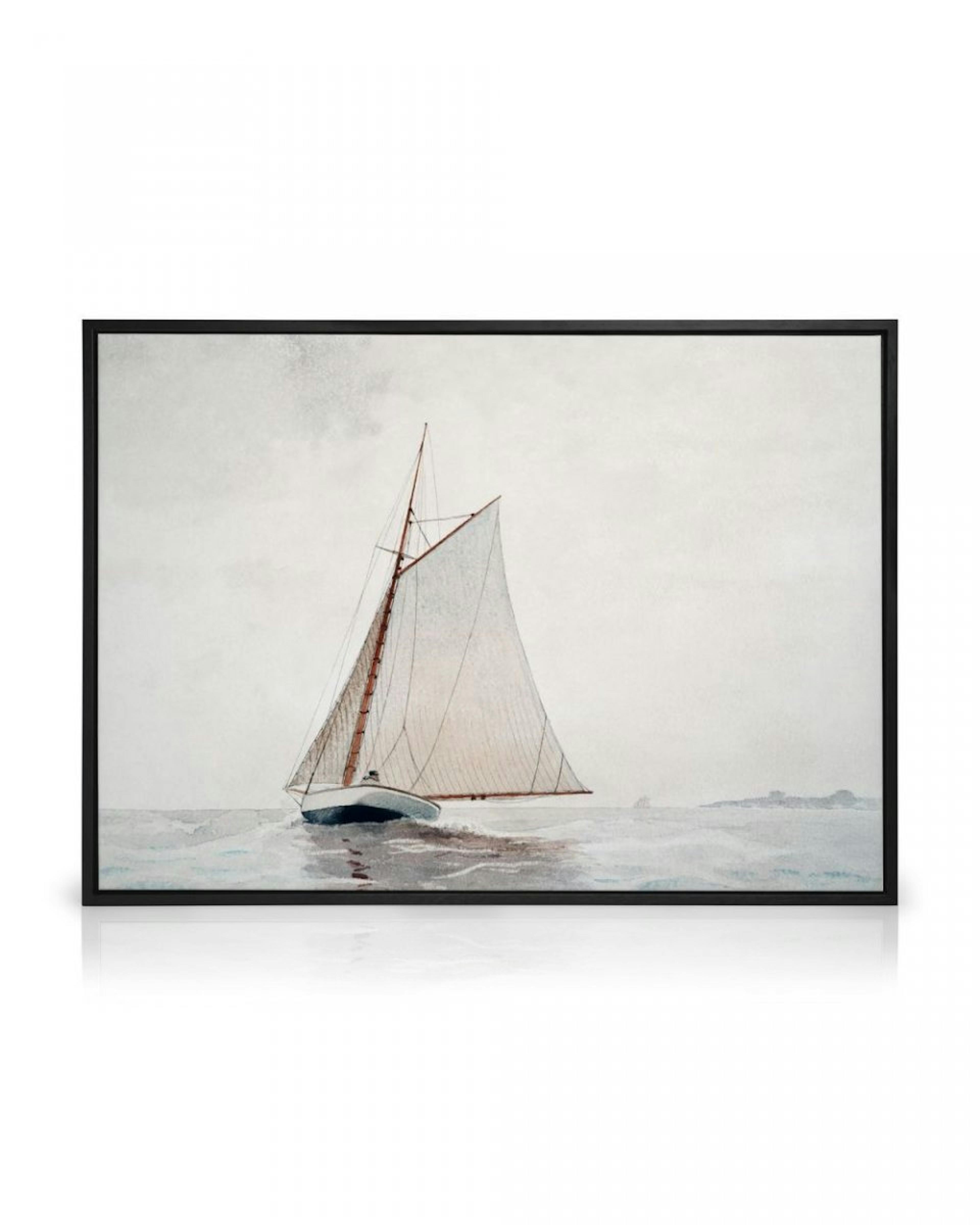Winslow Homer - Sailing off Gloucester Stampa su Tela