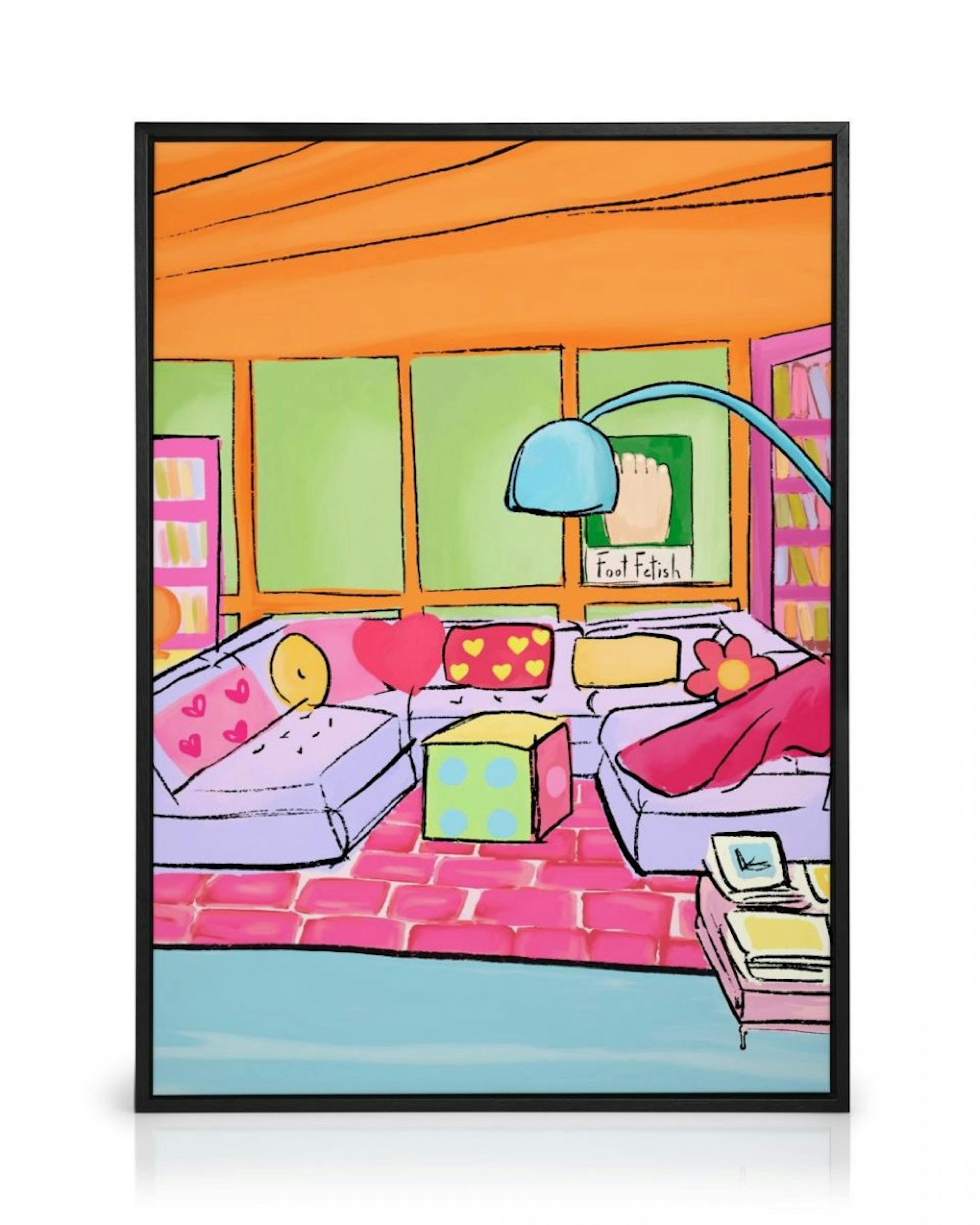 Colorful Living Room Lienzo