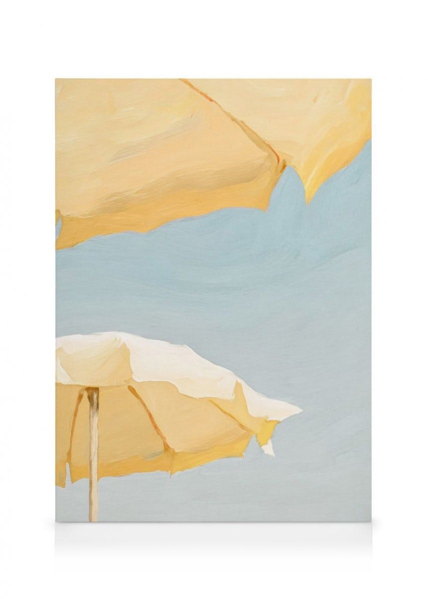 Canvas Prints Sunny Parasols Canvas (50x70 cm - Oak Frame)