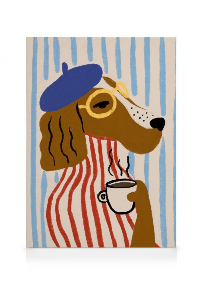Obrazy na płótnie Sophisticated Dog Obraz na płótnie (30x40 cm - Czarna ramka)