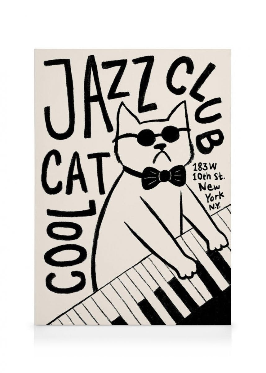 Cool Cat Jazz Club Canvas (50x70 cm)