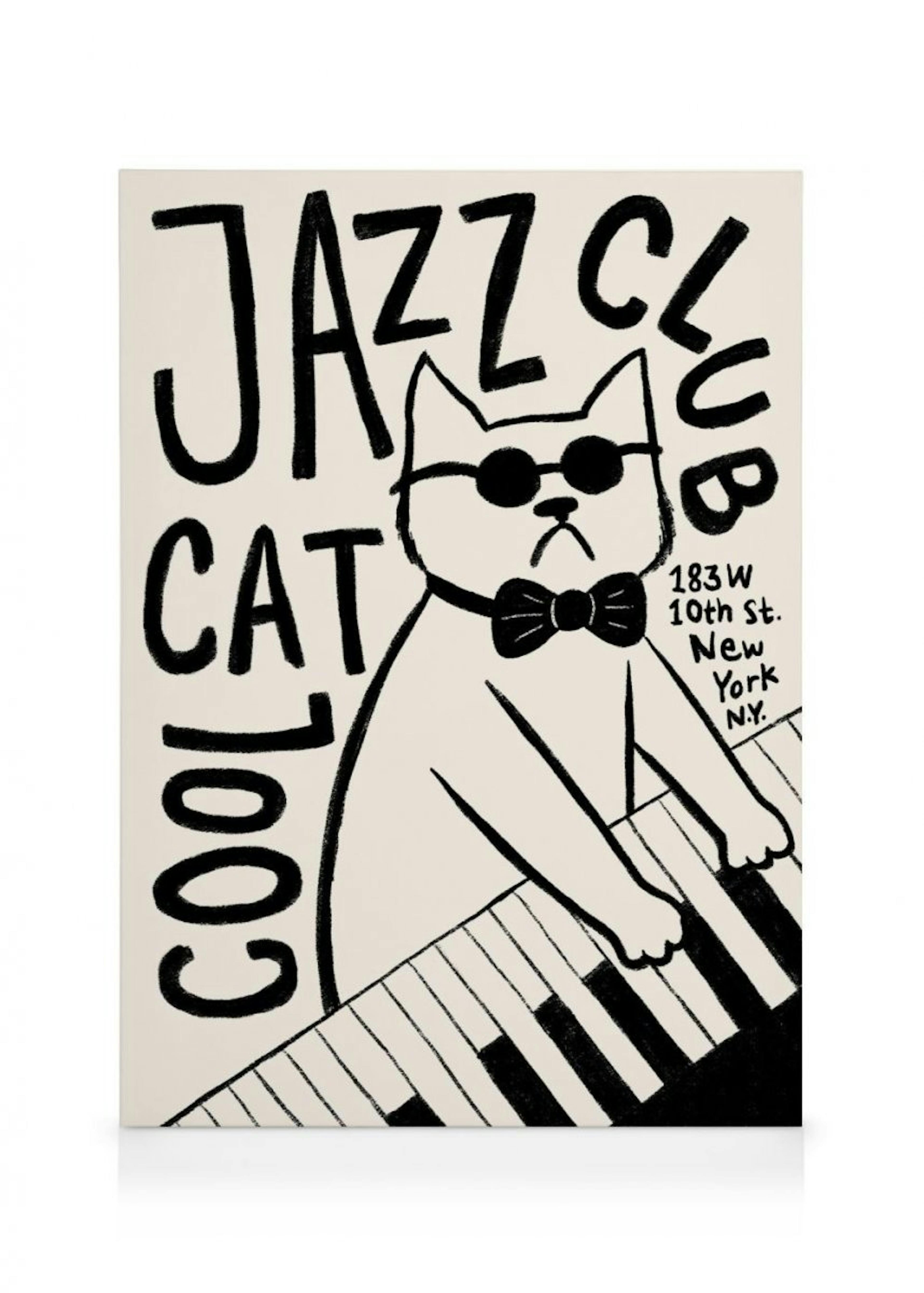 Cool Cat Jazz Club Stampa su Tela 0