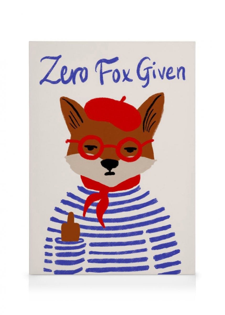 Canvas Schilderijen Zero Fox Given Canvas (50x70 cm - Fotolijst Eiken)