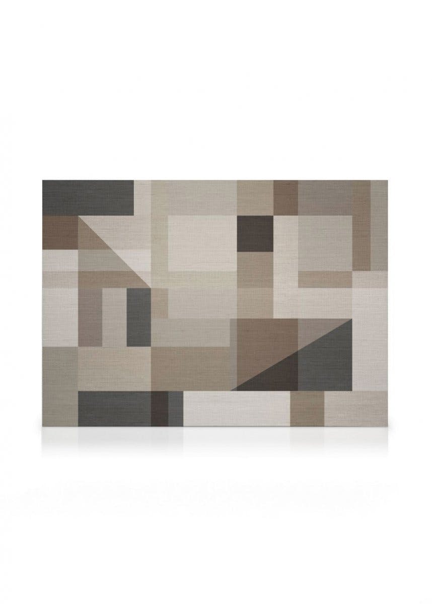 Obrazy na płótnie Linen Block Shapes No1 Obraz na płótnie (100x140 cm - Czarna ramka)