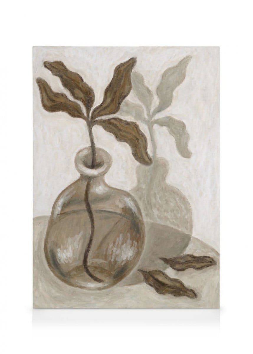 Still Life Branch Canvas (50x70 cm - Fotokaders zwart)