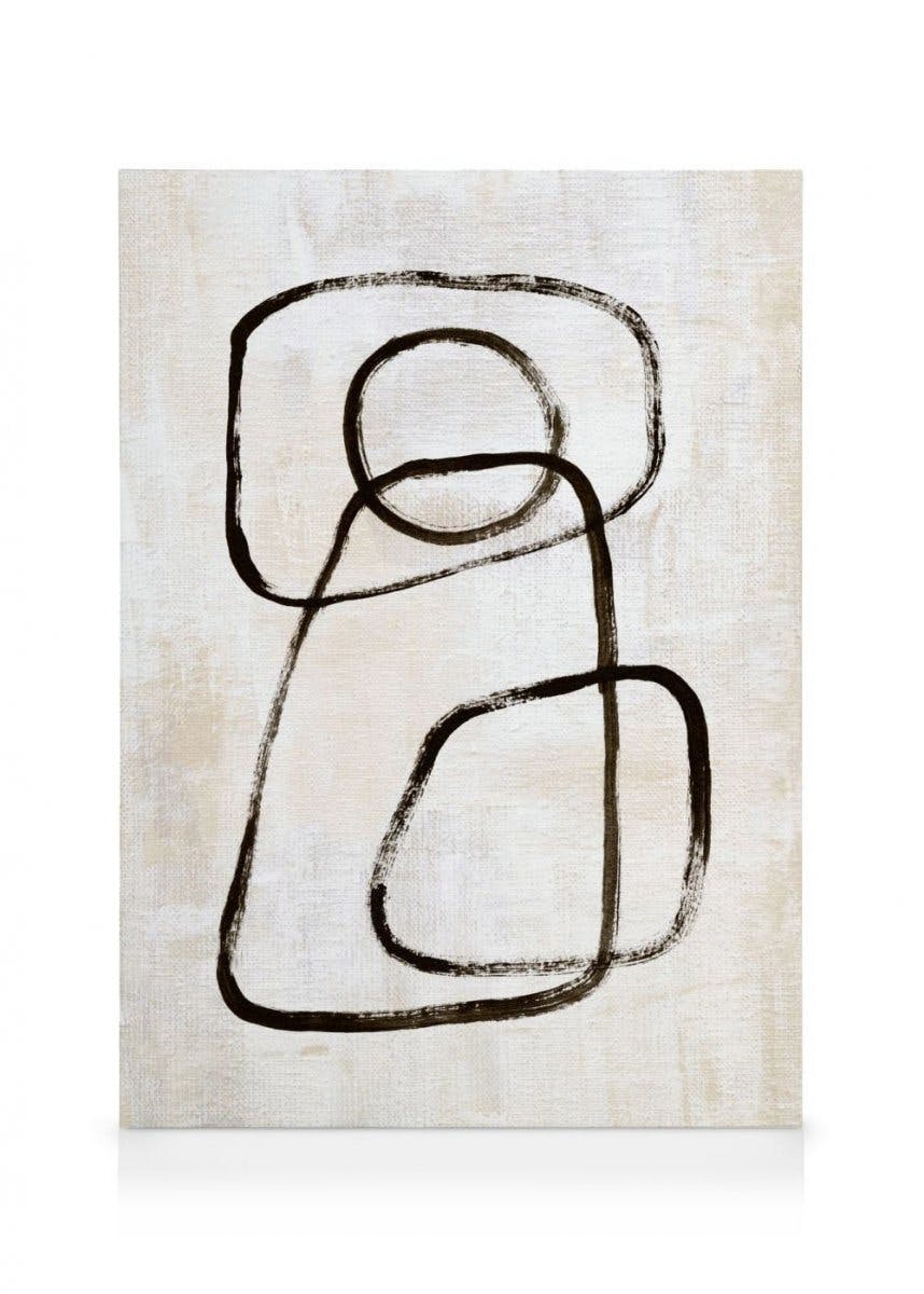 Canvas Prints Shapes of Abstract Canvas (50x70 cm - Oak Frame)