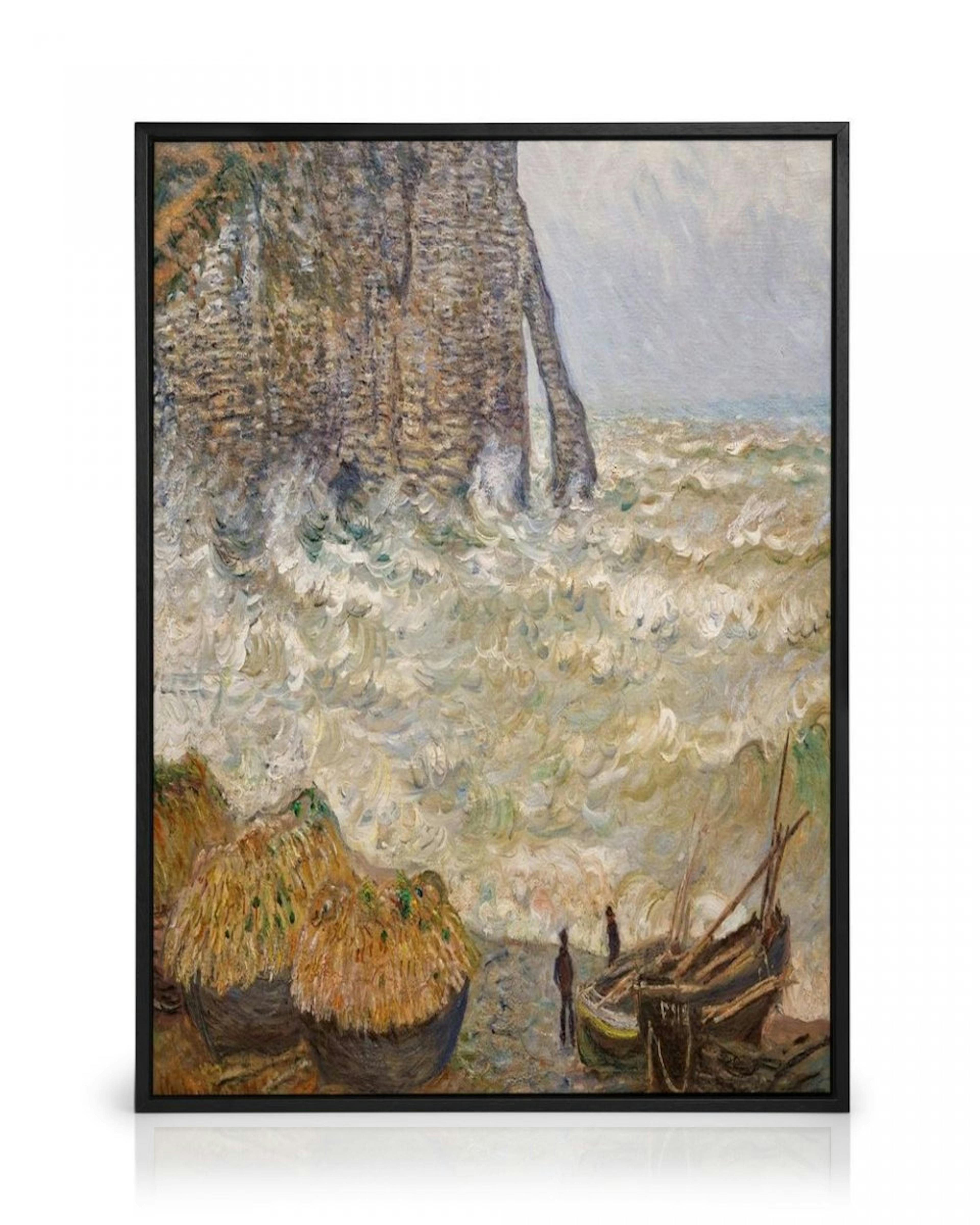 Monet - Stormy Sea in Étretat Obraz na płótnie