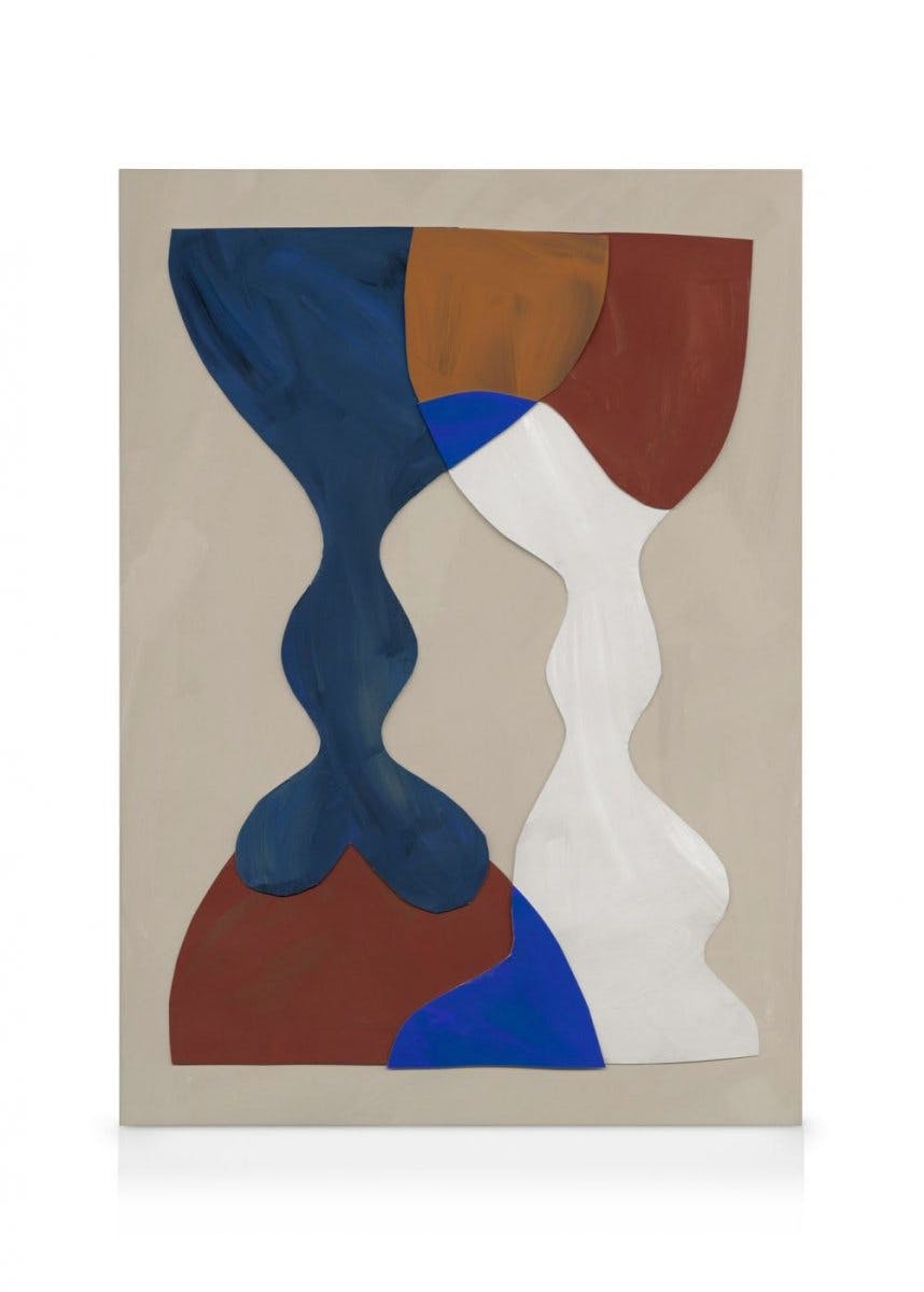 Canvas Prints Cut-out Shapes Canvas (50x70 cm - Oak Frame)
